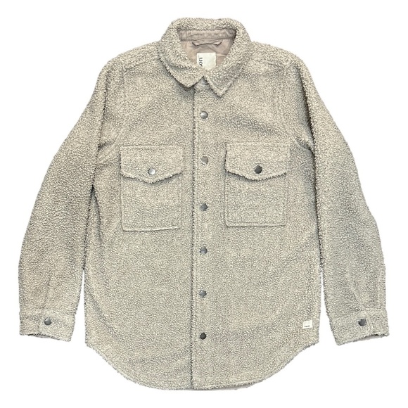Vuori Sycamore Sherpa Long Shirt Jacket in Dark Salt Beige Women’s XS VW541 $168 - Picture 3 of 8